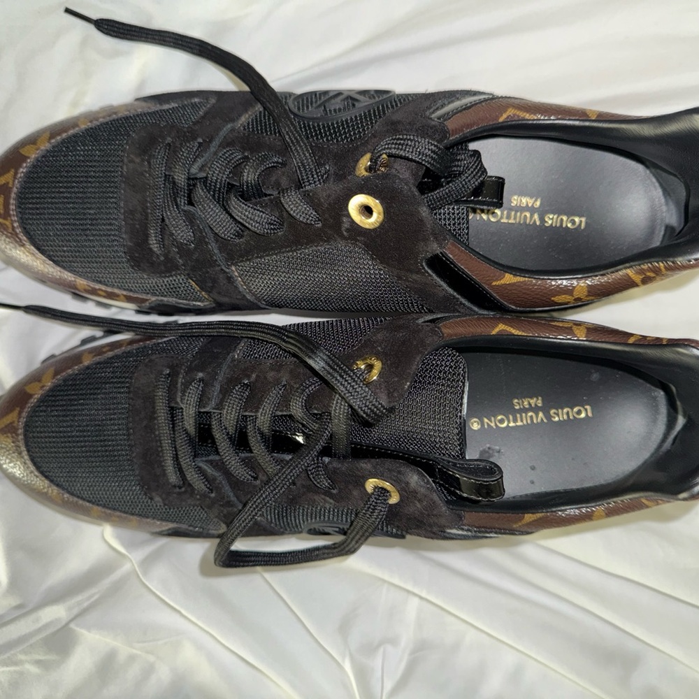 Louis Vuitton Black and Gold Luxury Sneakers - Picture 2 of 3